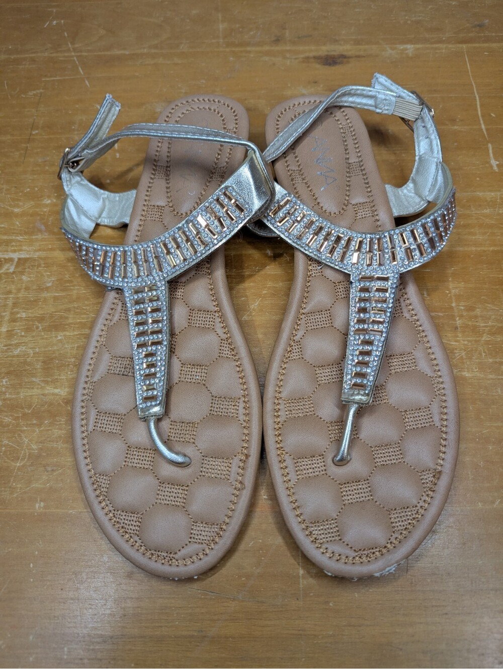Anna Sandals 7.5 - 150 Jenson - Gold PU